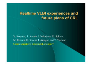 Realtime VLBI experiences and future plans of CRL