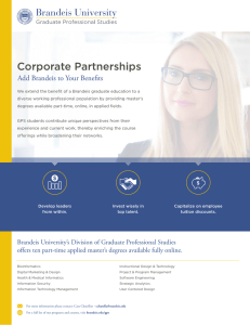 Corporate Partnerships Add Brandeis to Your Benefits