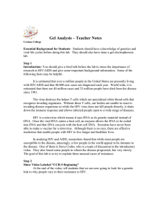 Gel Analysis – Teacher Notes
