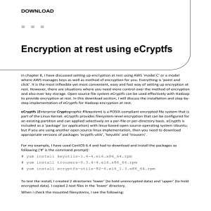 Encryption at rest using eCryptfs DOWNLOAD 