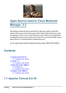 Open Source Used In Cisco Multicast Manager  3.3