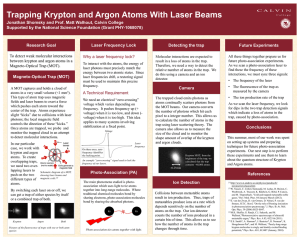 Trapping Krypton and Argon Atoms With Laser Beams