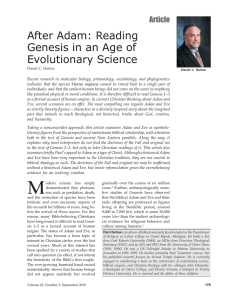 After Adam: Reading Genesis in an Age of Evolutionary Science Article