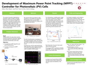 Development of Maximum Power Point Tracking (MPPT) Abstract