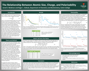 The Relationship Between Atomic Size, Charge, and Polarizability Introduction