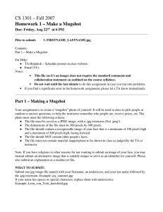 CS 1301 – Fall 2007 Homework 1 – Make a Mugshot
