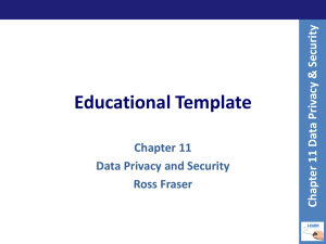 Educational Template Chapter 11 Data Privacy and Security Ross Fraser