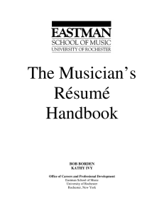 The Musician’s Résumé Handbook