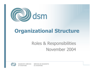 Organizational Structure Roles &amp; Responsibilities November 2004