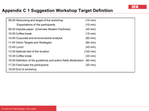 Appendix C 1 Suggestion Workshop Target Definition
