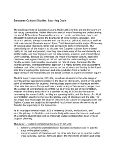 European Cultural Studies: Learning Goals