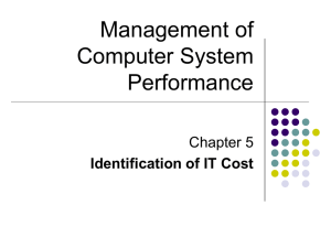 Management of Computer System Performance Chapter 5