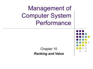 Management of Computer System Performance Chapter 10