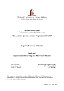 Review of Department of Nursing and Midwifery Studies