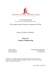 Review of Faculty of Engineering The Academic Quality Assurance Programme 2005-2006