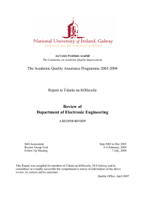 Review of Department of Electronic Engineering The Academic Quality Assurance Programme 2003-2004