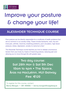Improve your posture &amp; change your life! ALEXANDER TECHNIQUE COURSE