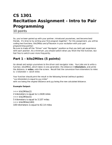 CS 1301 Recitation Assignment - Intro to Pair Programming 10 points