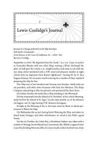 1 Lewis Coolidge’s Journal