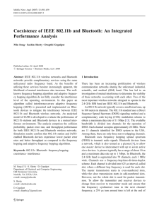 Coexistence of IEEE 802.11b and Bluetooth: An Integrated Performance Analysis Min Song