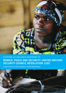 WOMEN, PEACE AND SECURITY: UNITED NATIONS SECURITY COUNCIL RESOLUTION 1325