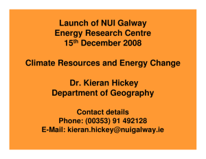 Launch of NUI Galway Energy Research Centre 15 December 2008
