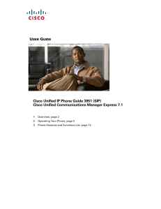 U G Cisco Unified IP Phone Guide 3951 (SIP) 7.1