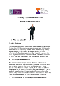 Disability Legal Information Clinic Policy for Drop-in Clinics Who can attend?
