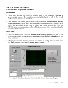 ME 4710 Motion and Control Pressure Data Acquisition Software