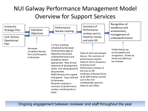 NUI Galway Performance Management Model Overview for Support Services