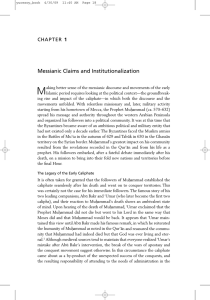 M Messianic Claims and Institutionalization 1