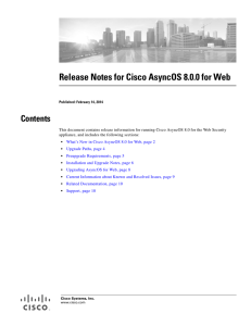 Release Notes for Cisco AsyncOS 8.0.0 for Web Contents