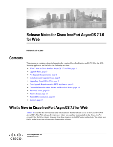 Release Notes for Cisco IronPort AsyncOS 7.7.0 for Web Contents