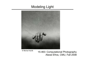 Modeling Light 15-463: Computational Photography Alexei Efros, CMU, Fall 2008 © Michal Havlik
