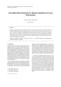 Invertible Finite Elements For Robust Simulation of Large Deformation G. Irving