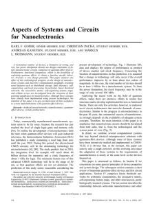 Aspects of Systems and Circuits for Nanoelectronics KARL F. GOSER, CHRISTIAN PACHA,