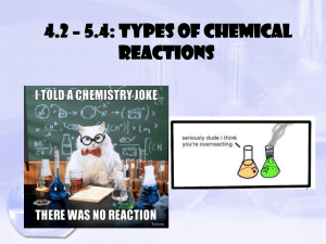 4.2 – 5.4: Types of Chemical Reactions