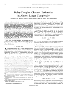 Delay-Doppler Channel Estimation in Almost Linear Complexity