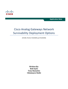 Cisco Analog Gateways Network Survivability Deployment Options Written By: