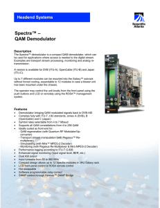 Spectra™ – QAM Demodulator Headend Systems Description
