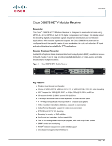 Cisco D9887B HDTV Modular Receiver