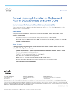 General Licensing Information on Replacement