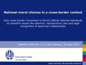 National moral choices in a cross-border context