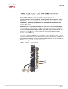Prisma DS3/E3/STS-1 LineTerm Media Converters