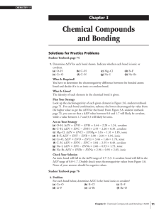 Chemical Compounds and Bonding Chapter 3 Solutions for Practice Problems