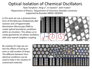 Optical Isolation of Chemical Oscillators
