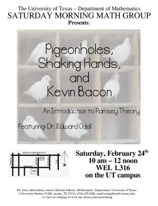 Pigeonholes, Shaking Hands, and Kevin Bacon