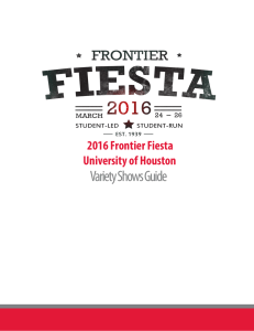 Variety Shows Guide 2016 Frontier Fiesta University of Houston