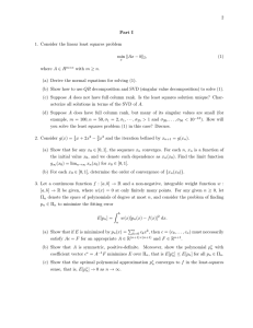 2 Part I 1. Consider the linear least squares problem kAx − bk