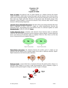 Chemistry 101 Chapter 14 Liquids &amp; Solids